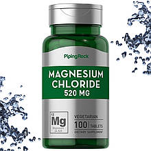 Хлорид Магнію Piping Rock Magnesium Chloride 520 мг 100 вегетаріанських таблеток