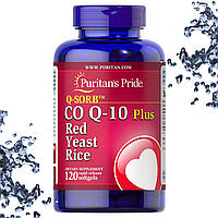 Puritan's Pride CO Q-10 plus Red Yeast Rise (з Червоним рисом) 120 гелевих капсул