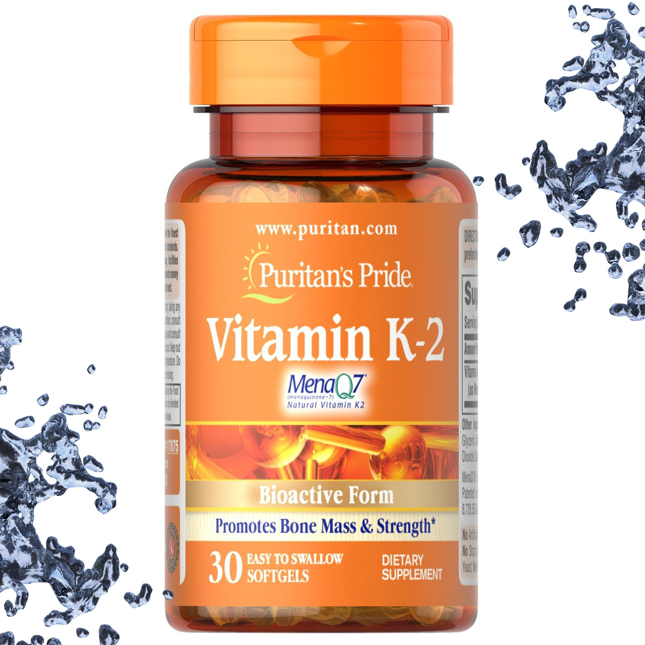 Вітамін К2 Puritan's Pride Vitamin K-2 50 мкг 30 гелевих капсул