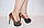 Туфлі жіночі Lanzoni 111-075 чорно-коричневі шкіра-лак каблук-шпилька, фото 2