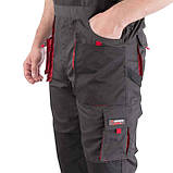 Напівкомбінезон робочий 80 % поліестер, 20 % бавовна, щільність 260 г/м2, XL INTERTOOL SP-3024, фото 7