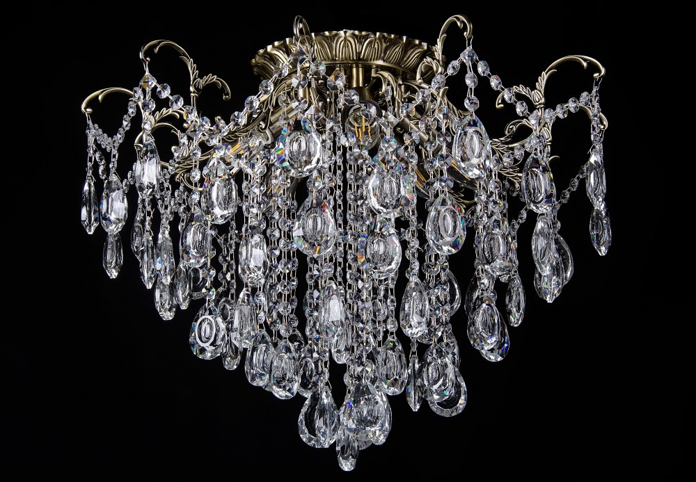 Кришталева шикарна люстра L91265/5 AB+WT, фото 1