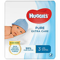 Детские влажные салфетки Huggies Pure Extra Care 3 х 56 шт (5029054222119)