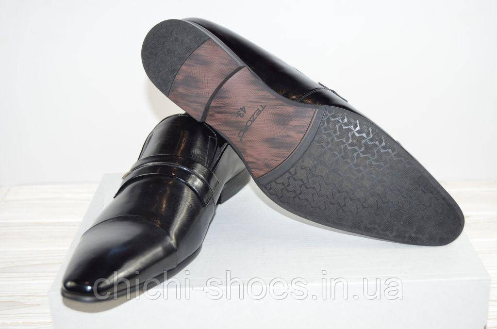 Туфлі чоловічі Tezoro11034 чорні шкіра на гумках