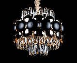 Кришталева люстра для спальні L5902/D500/10 (BK+GD), фото 3