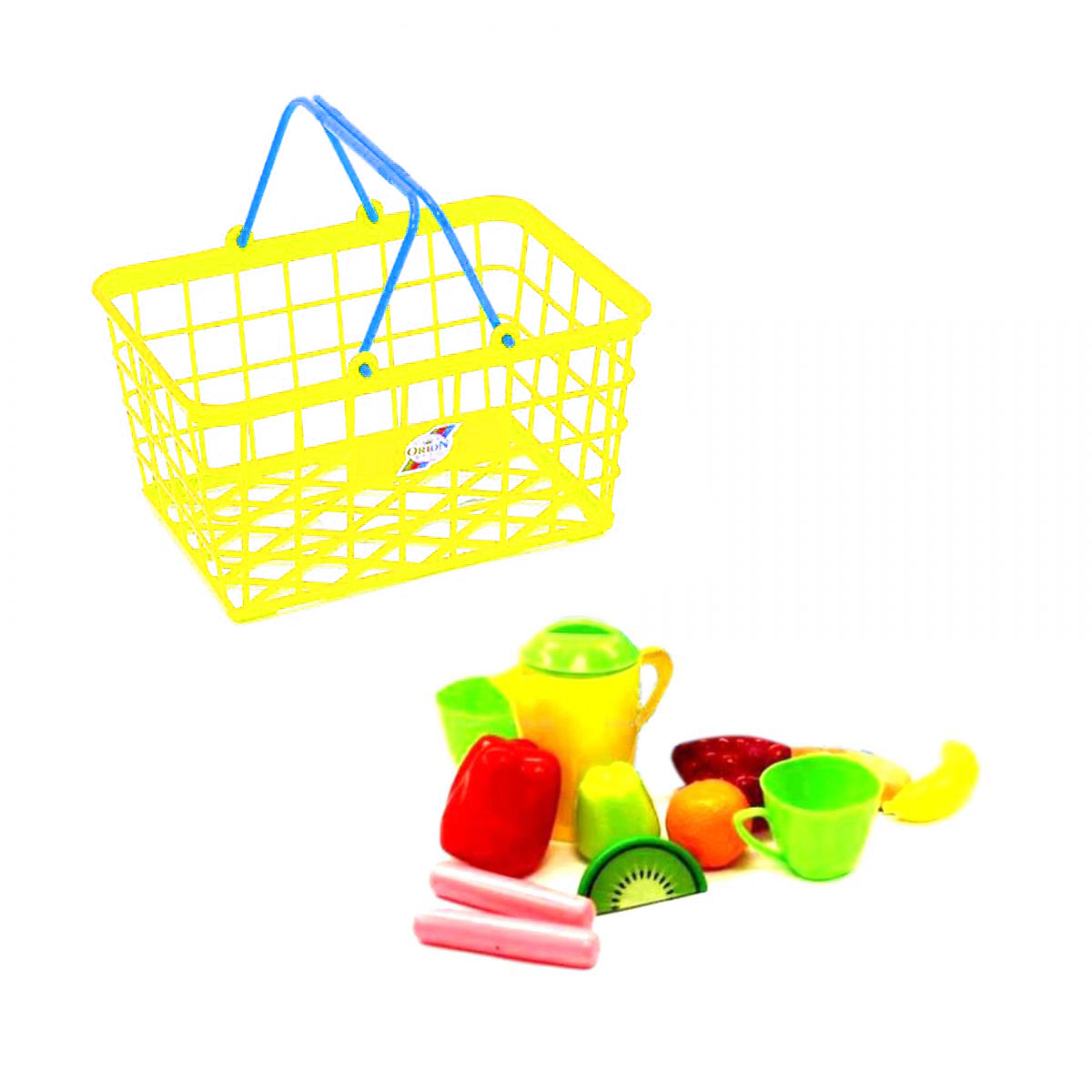 Корзинка "Супермаркет М", 12 предметів (жовта)