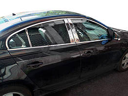 Накладки на стійки нержавіюча сталь для Renault Fluence (2009-2016)