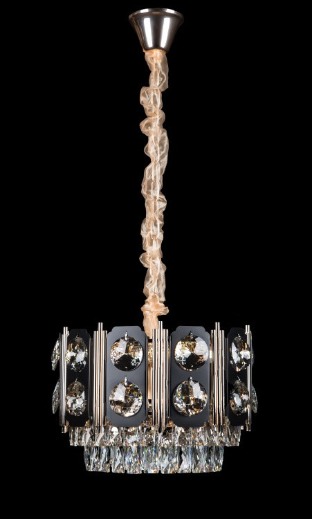 Кришталева люстра L573/D400/9 (BK+GD), фото 1