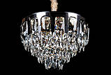 Кришталева сучасна люстра L5889/D480/12 (BK+GD), фото 3