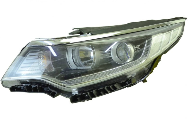 Фара Kia Optima 4 JF (2016-2018) галоген лінзована ДХО (LED) ручний коректор ліва 92101D5000 SMS autoparts