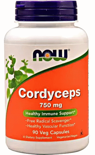 Кордицепс Now Foods Cordyceps 750mg 90 vcaps, фото 1