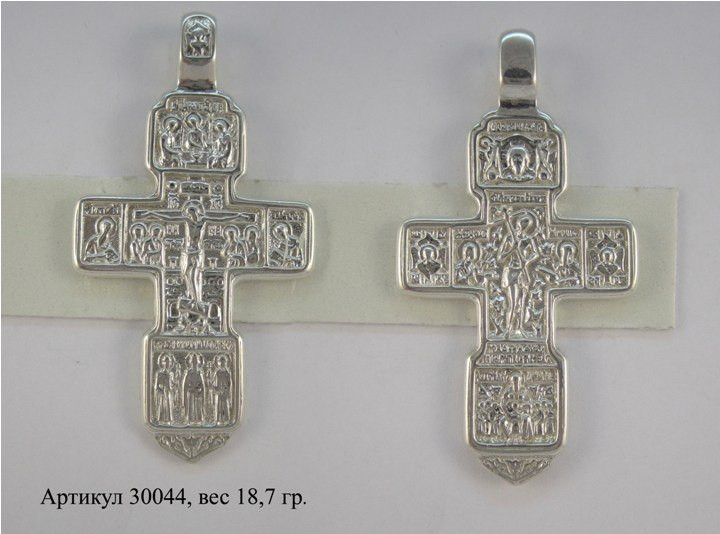 Великий срібний хрест чоловічий, фото 1
