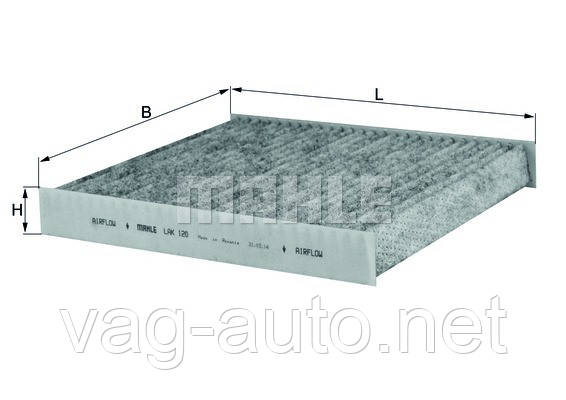 Фільтр салону вугільний Skoda FabiaNew, Roomster, фото 1