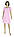 Нічна сорочка жіноча трикотажна 1202-1 Кошенята котон Рожева, фото 3