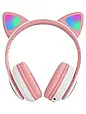Бездротові Bluetooth-навушники AKS-28 з мікрофоном і LED RGB підсвіткою котячі вушка, фото 4