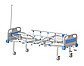 Ліжко медичне функціональне АТОН КФ-4-МП-БП-ОП-Ш-К125 з пластиковими бильця, огорожами, штативом і, фото 2