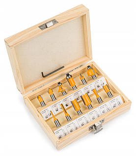 Набір фрез для ручного фрезера POWERMAT! 12 шт, 8 мм цанга