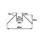 Профіль для гіпсокартону BIOM LDP-133, зовнішній кут, прихованого монтажу (45 мм), з розсіювачем, фото 3