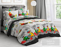 Постільна білизна підліткове Бязь Пригоди Among Us сірий
