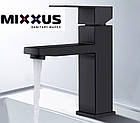 Змішувач для умивальника Mixxus KUB 001 Black, фото 3
