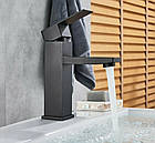 Змішувач для умивальника Mixxus KUB 001 Black, фото 2