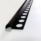 Чорний кут для плитки до 8 мм наезжающий ОАП чорний 2,7 м, фото 6