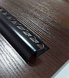 Чорний кут для плитки до 8 мм наезжающий ОАП чорний 2,7 м, фото 7