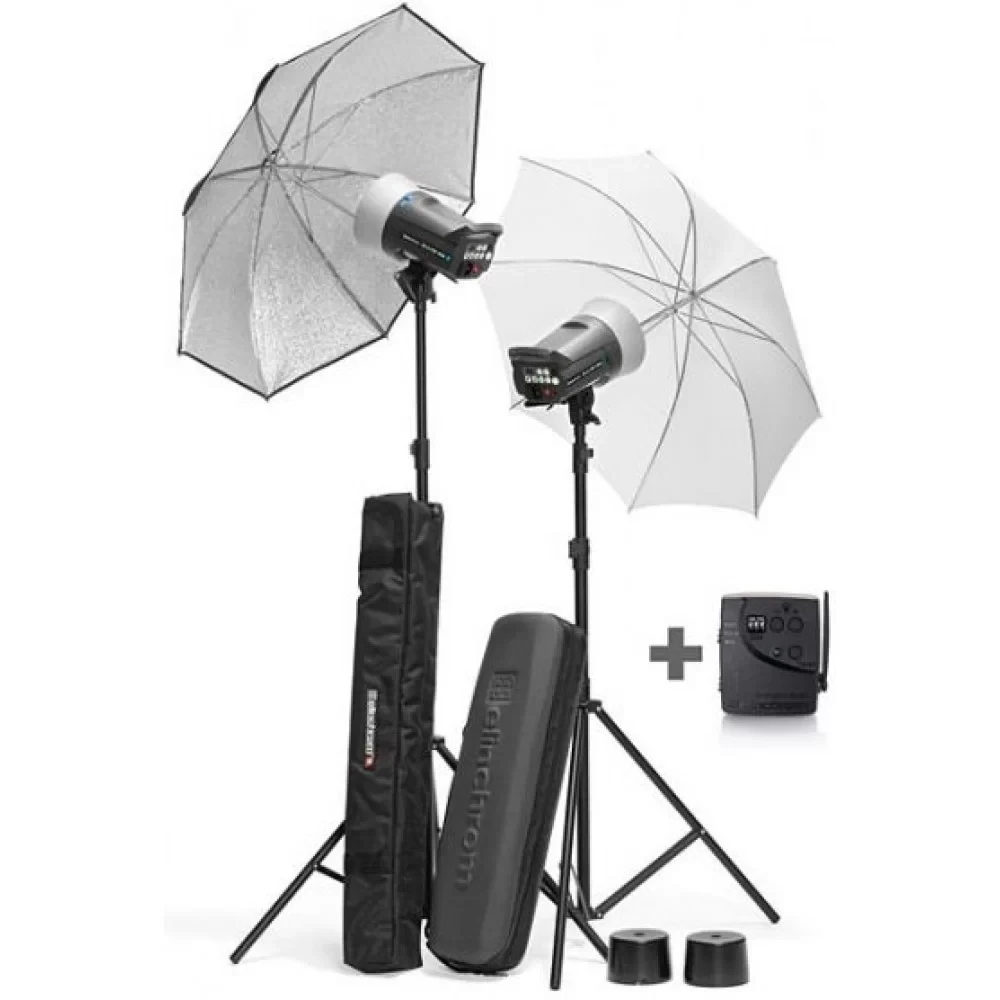 Фотозонт Elinchrom Umbrella Set набор фотозонтов (белый+серебристый 83 см) / На Складе - фото 1 - id-p1582436041