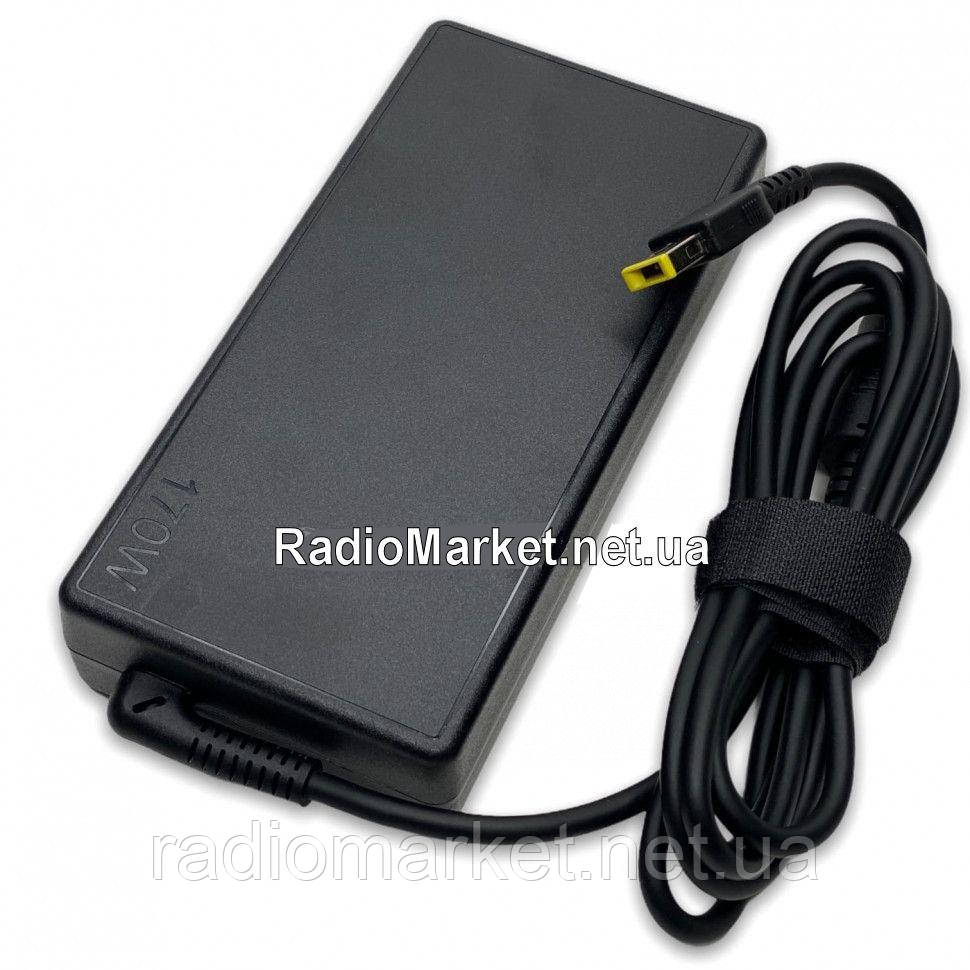 Зарядний пристрій для ноутбука Lenovo 20V 8,5A, 170W квадратний, USB з голкою, фото 1