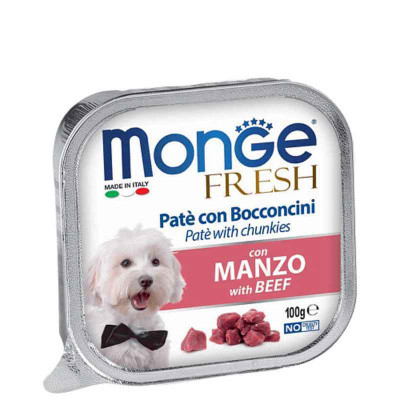 Вологий корм для собак Monge (Монж) DOG FRESH паштет з яловичиною 100 г