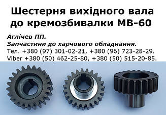 Шестерня вихідного вала до збивальної машини МВ-60; шестерня на кремозбивалку МВ60
