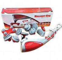 Ручний вібромасажер Massager-King 10 в 1 HSM-50113 10 насадок інфрачервоний