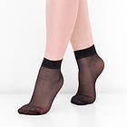 Шкарпетки жіночі капронові сітка Lady Sabina 20DEN чорні лайкра 30034825, фото 3