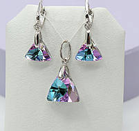 Срібний кулон із кришталем Swarovski "Трикутник", фото 8