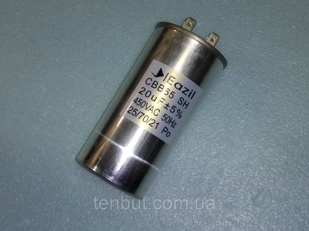 Конденсатор робочий металевий CBB65 / 20 мкФ±5% / 450 В. / 50/60 Hz . Розмір 100Х50 мм, фото 1