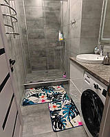 Набор для ванной комнаты, набор из двух ковриков 100х60 и 60х50 см