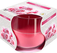 Свеча ароматическая в стекле Bispol Роза 7 см (sn71-78)