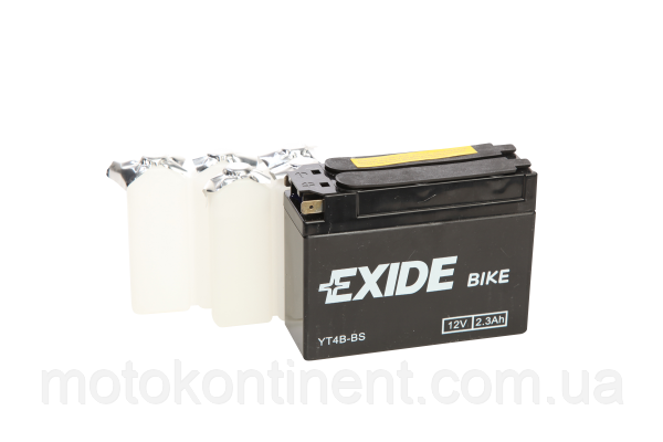 Акумулятор для мотоцикла гелевий EXIDE YT4B-BS= ET4B-BS 2,3 Ah 113x38x85