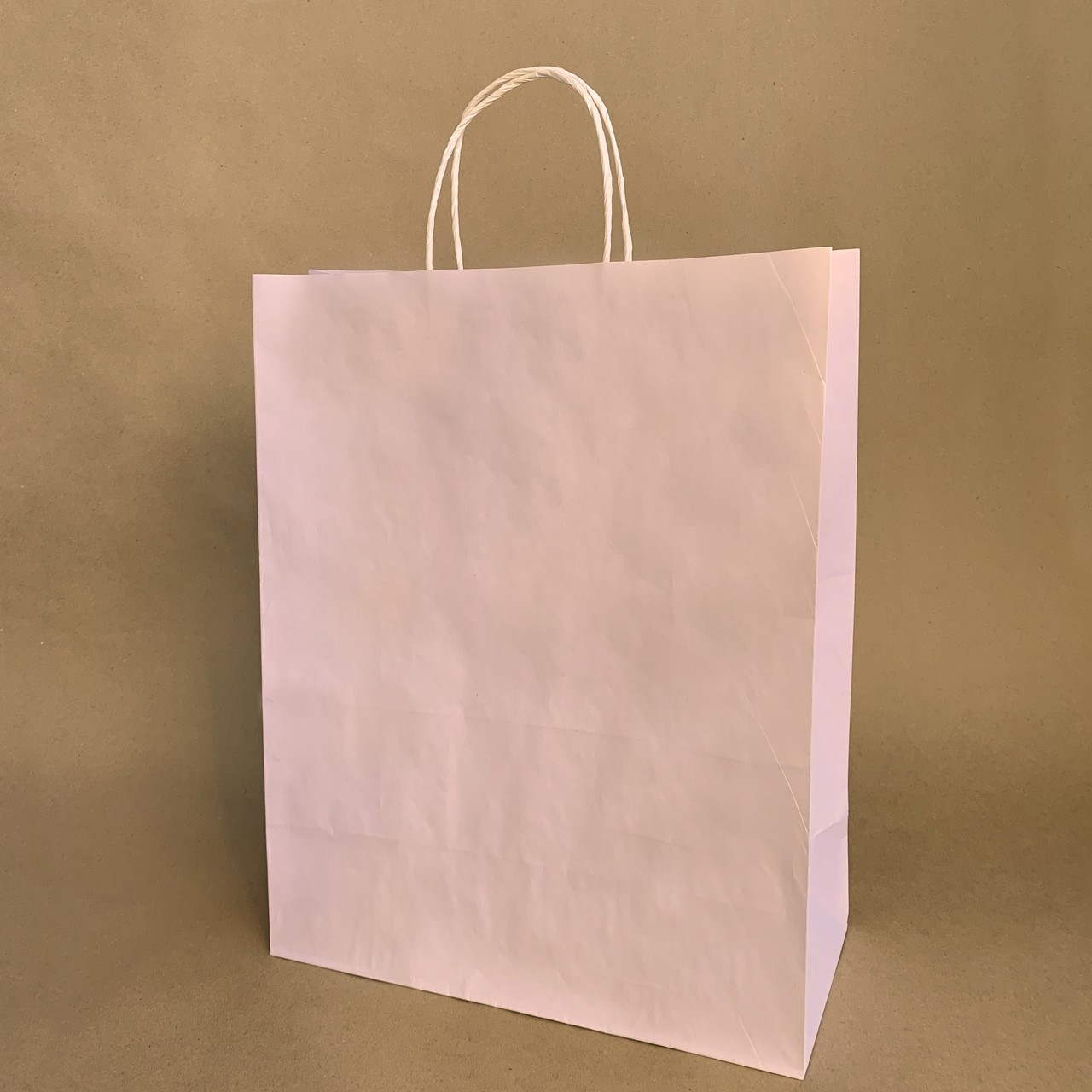 Пакет бумажный крафт белый с ручками 320х180х420 (ID#1582540861), цена ...