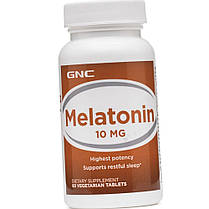 Мелатонін для нормалізації сну GNC MELATONIN 10 60 капсул, фото 3