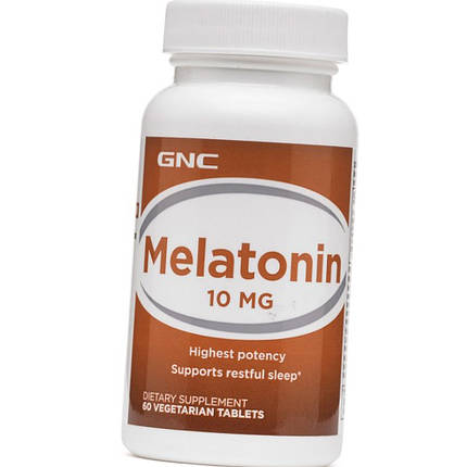 Мелатонін для нормалізації сну GNC MELATONIN 10 60 капсул, фото 2