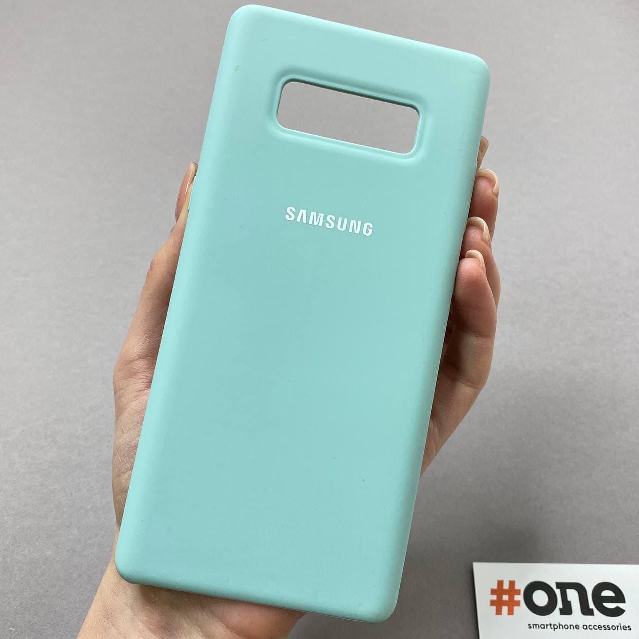 Чохол для Samsung Galaxy Note 8 Silicone Case з мікрофіброю накладка силіконовий чохол на самсунг нот 8 бірюзовий