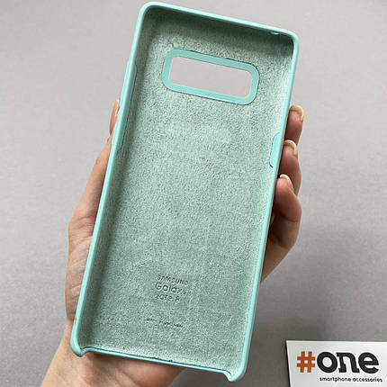 Чохол для Samsung Galaxy Note 8 Silicone Case з мікрофіброю накладка силіконовий чохол на самсунг нот 8 бірюзовий, фото 3