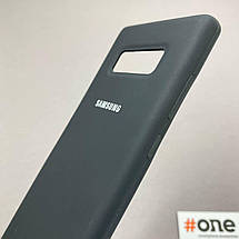 Чохол для Samsung Galaxy Note 8 Silicone Case з мікрофіброю накладка силіконовий чохол на самсунг нот 8 чорний, фото 4