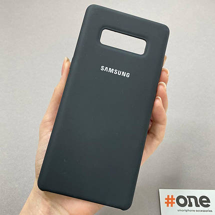 Чохол для Samsung Galaxy Note 8 Silicone Case з мікрофіброю накладка силіконовий чохол на самсунг нот 8 чорний, фото 1