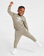 Детский спортивный костюм Adidas (свишот и штаны) Бежевый ИНДОНЕЗИЯ "В стиле"