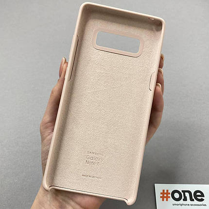 Чохол для Samsung Galaxy Note 8 Silicone Case з мікрофіброю накладка силіконовий чохол на самсунг нот 8 пудровий, фото 3