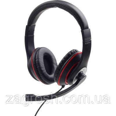 Promo Ціна! Навушники Gembird MHS-03-BKRD Black/Red (MHS-03-BKRD) - тільки на ZaGrosh.com.ua, фото 1