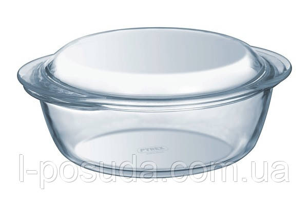 Жаропрочная стеклянная кастрюля 24x20x10 см (1,6л+0,5 л) для духовки и микроволновки Pyrex Essentials - фото 2 - id-p1582551196
