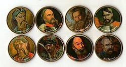 Набір сувенірних монет "Гетьмани України" 2-й випуск — 8 монет